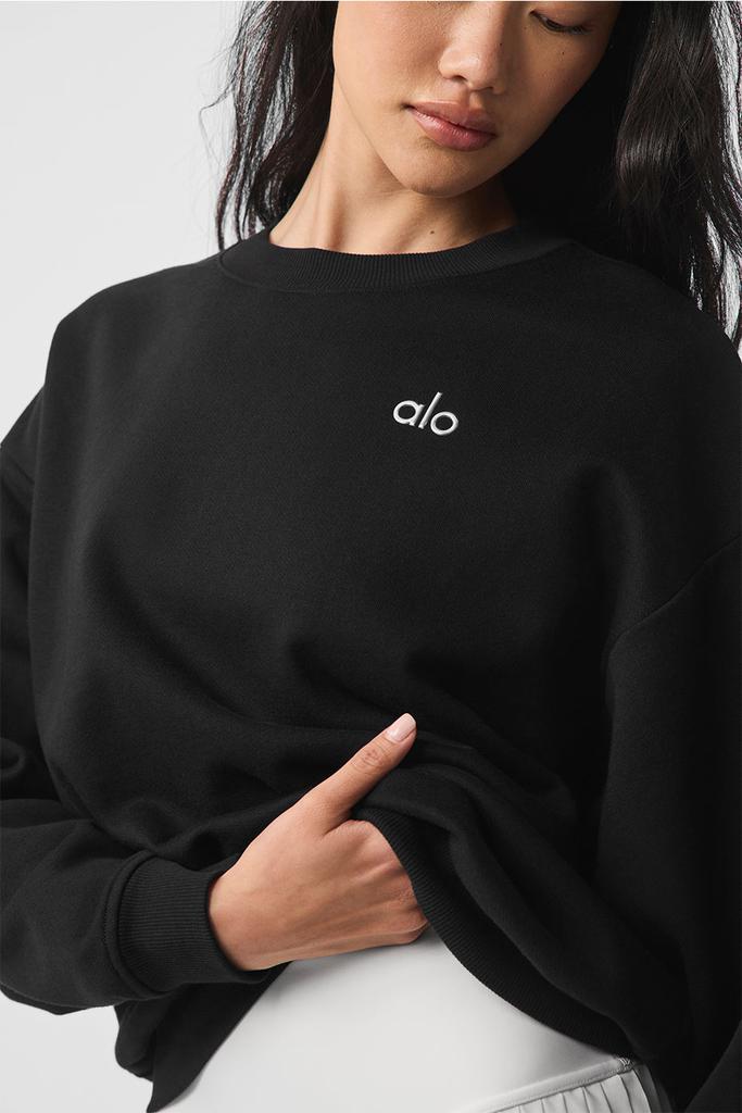 Accolade Crew Neck Pullover - Black | Alo Yoga