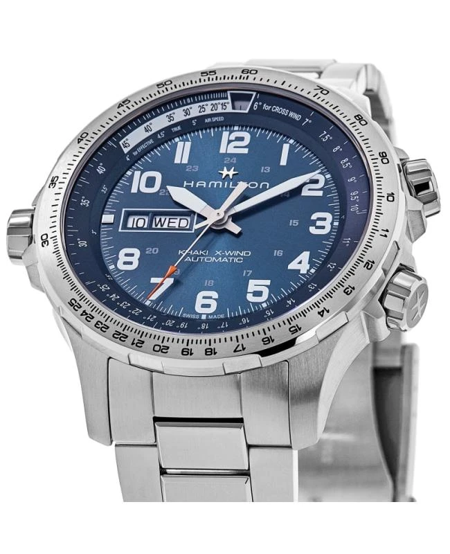 Hamilton Hamilton Khaki Aviation X-Wind Day Date Auto Blue Dial Stainless Steel Men's Watch H77765141 2