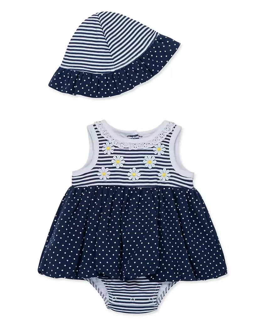 Little Me Baby Girls
Daisy Print Popover and Hat, 2-Piece Set