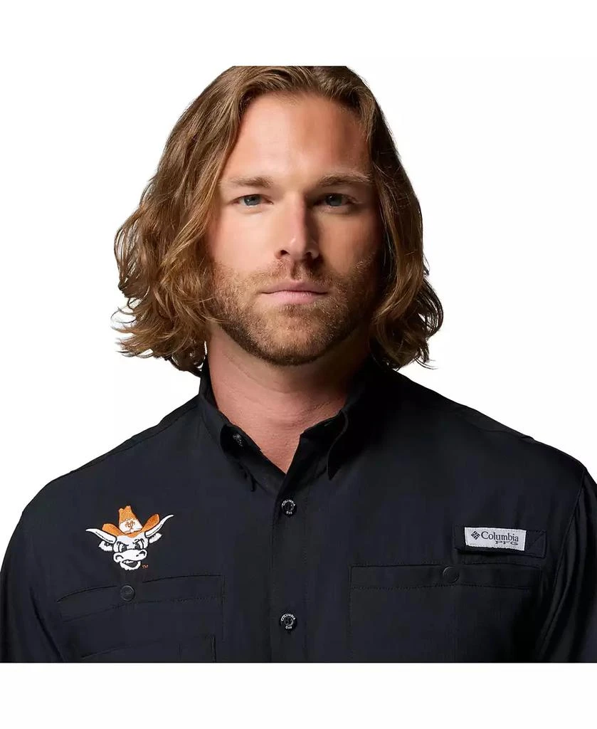 Columbia Men's Black Texas Longhorns Tamiami Omni-Shade Button-Down Shirt 5