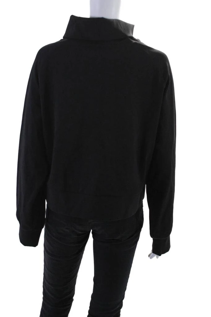 Adeam Women's Long Sleeves Pullover Roll-Neck Sweatshirt Black 3