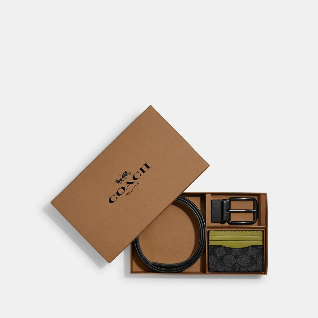 Coach Coach Outlet Boxed Card Case And Belt Gift Set In Colorblock Signature Canvas 2