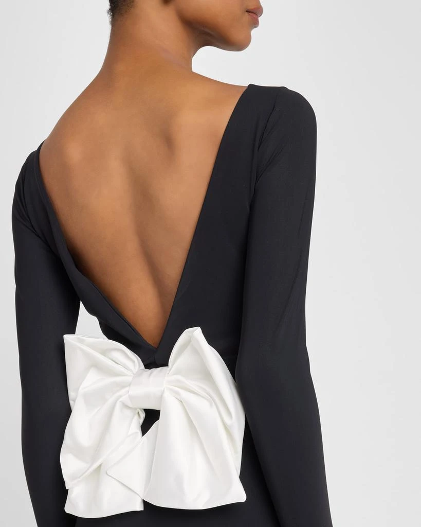 Chiara Boni Brestina Bateau-Neck Bow Column Gown 6