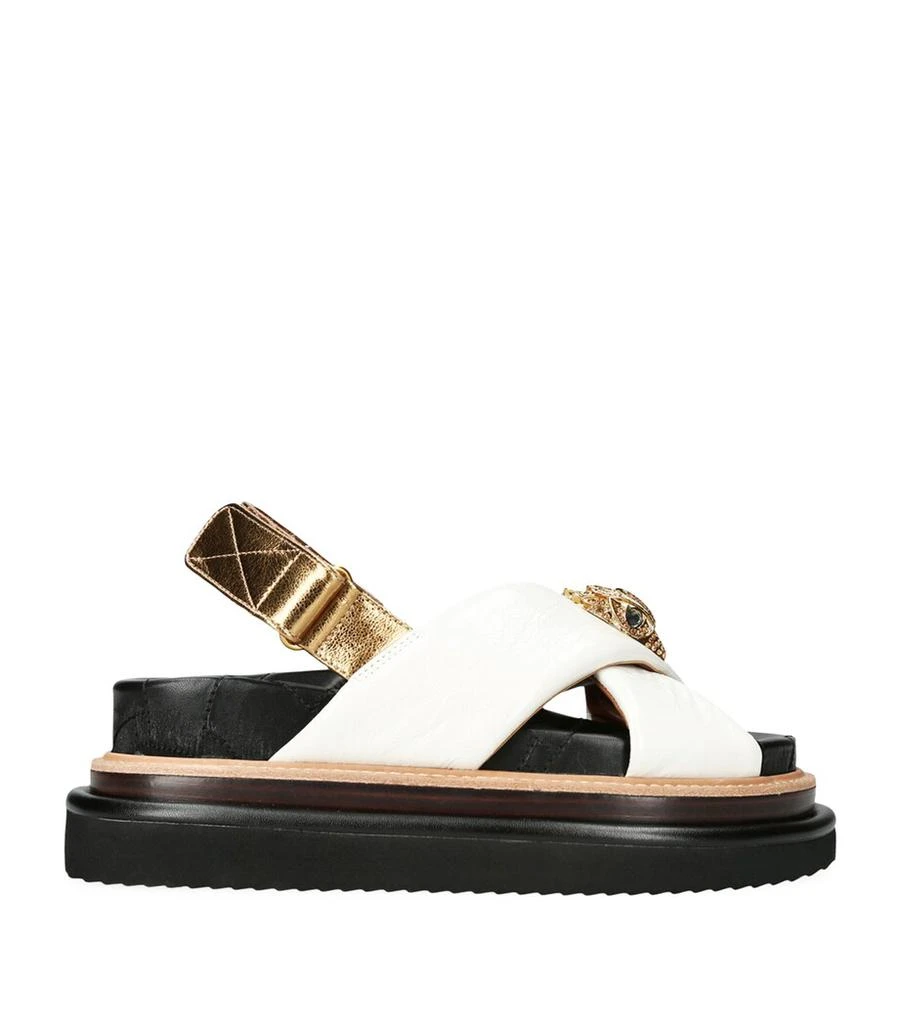 Kurt Geiger Leather Orson Cross-Strap Sandals 3