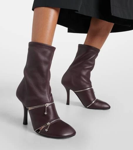 Burberry Peep leather ankle boots 4