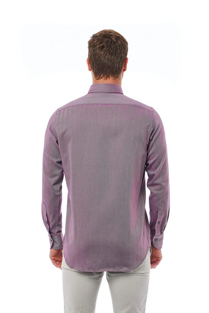 Bagutta Bagutta Burgundy Cotton Shirt 4