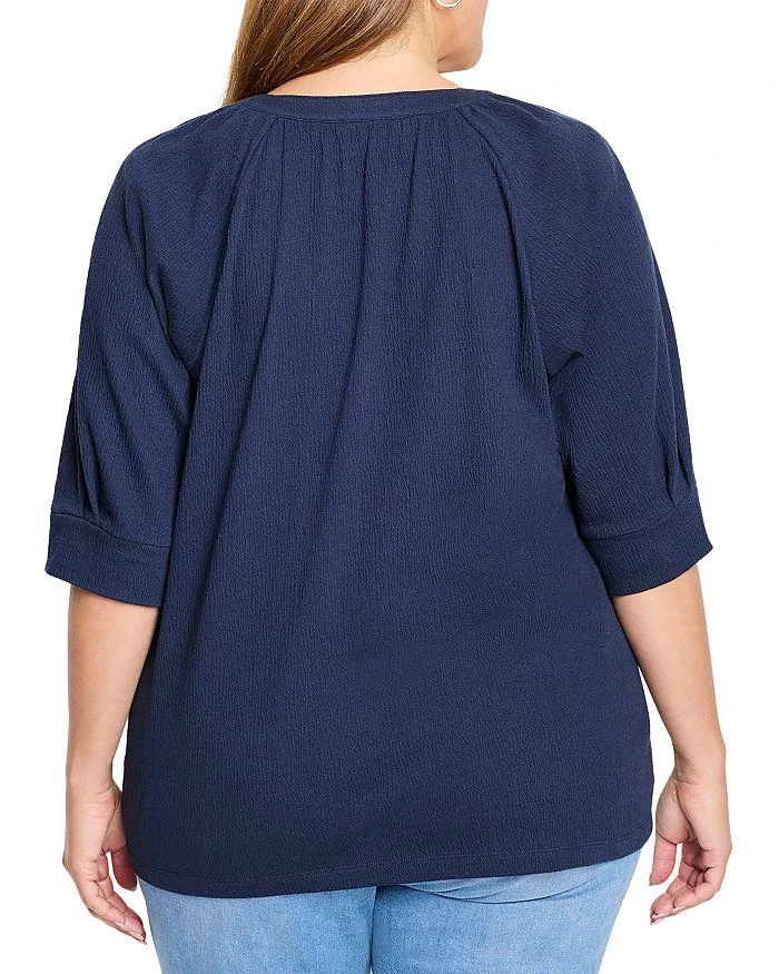 NIC+ZOE Plus Crinkle Knit Café Top 3
