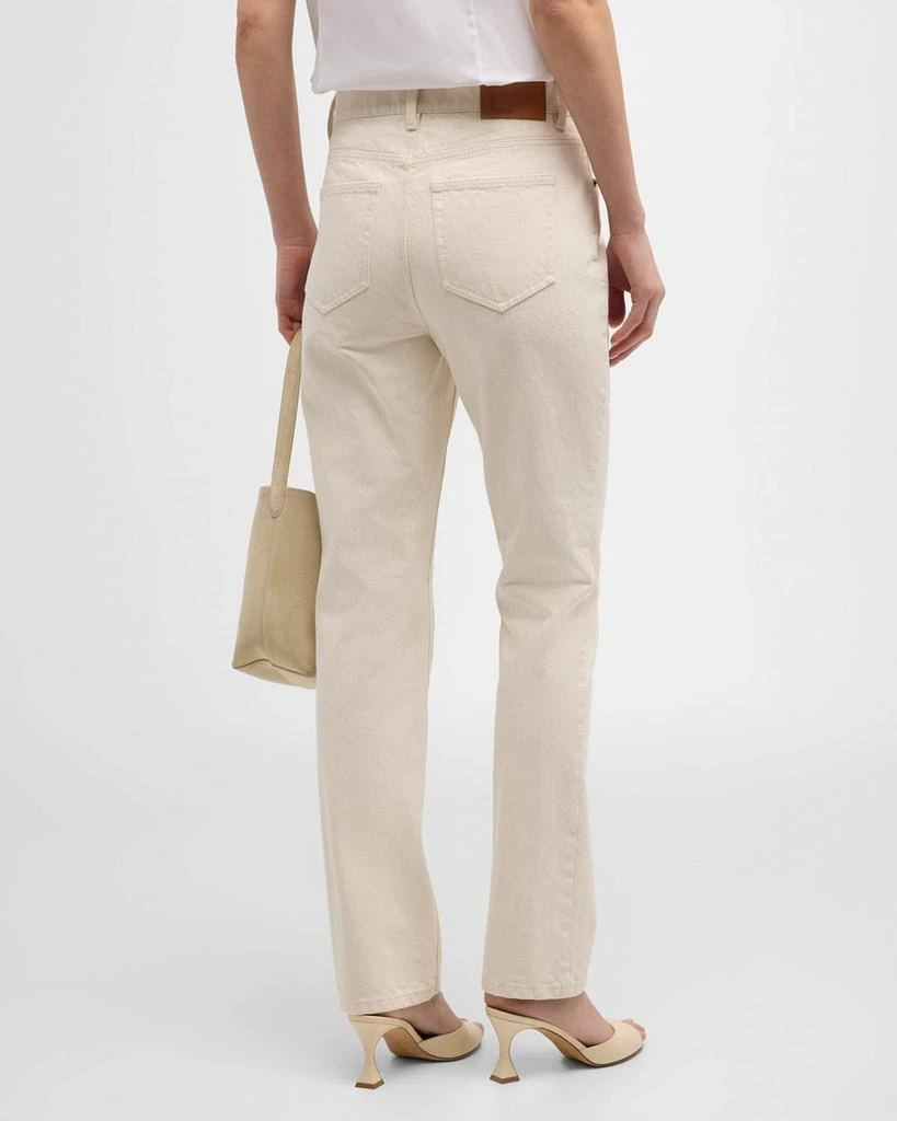 Lafayette 148 New York Cropped Straight-Leg Denim Jeans 5