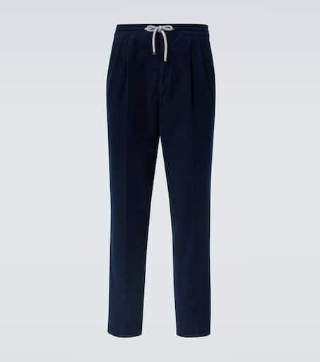 【関税込み】BRUNELLO CUCINELLI Cashmere joggers Brunello Cucinelli Ribbed Cashmere Track Pants | Black