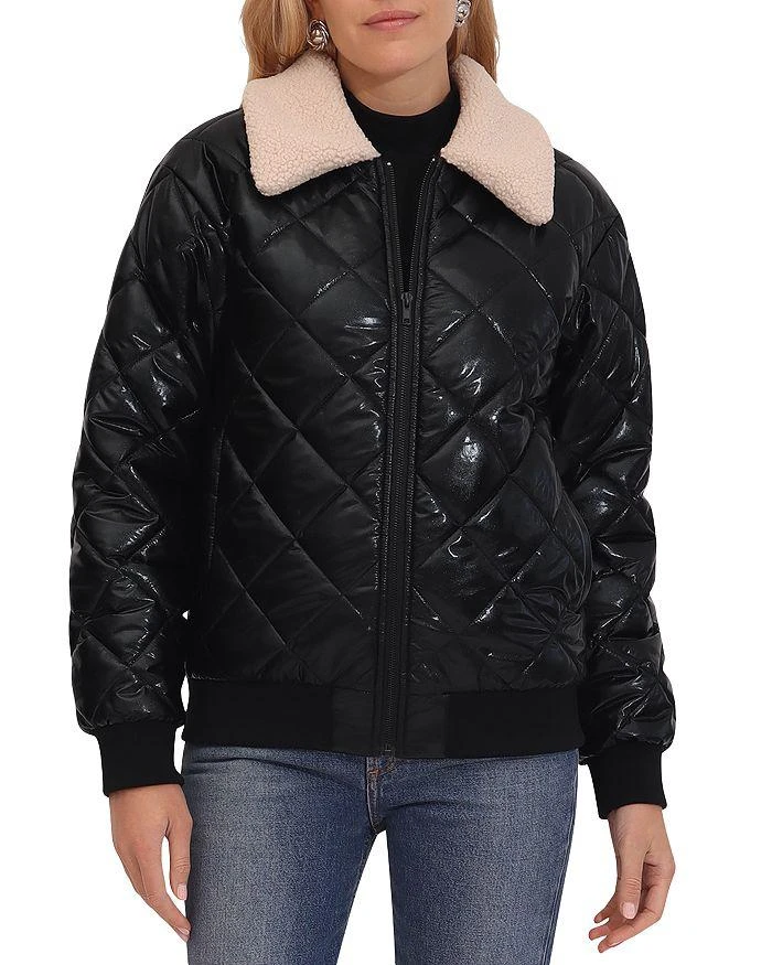Bagatelle Quilted Bomber Faux Fur Jacket 1