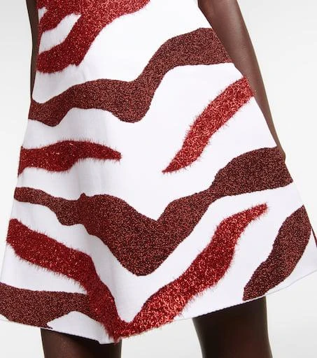JW Anderson Zebra-print tinsel minidress 5