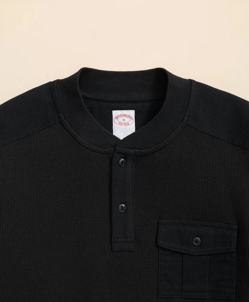 Brooks Brothers Cotton-Wool Blend Waffle Knit Henley 2