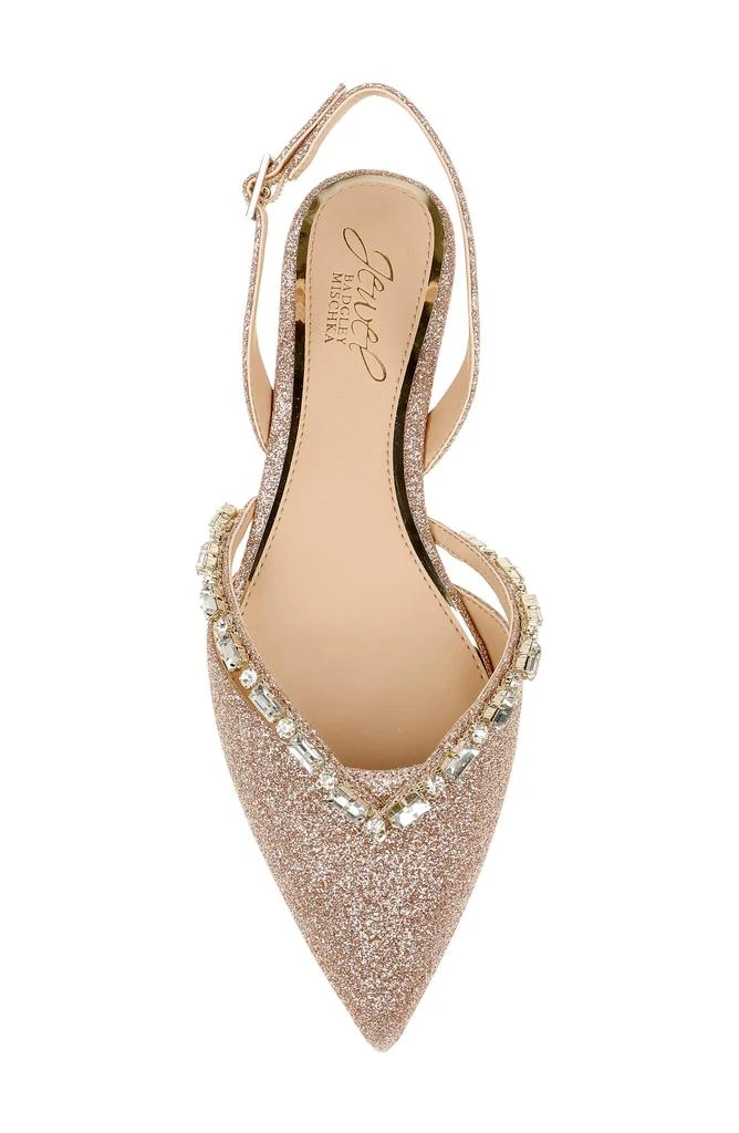 Jewel Badgley Mischka Camden Pointed Toe Slingback Flat 5