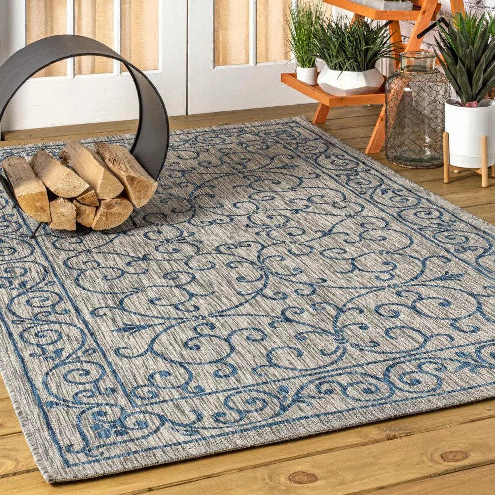 JONATHAN Y Charleston Vintage Filigree Textured Weave Indoor/Outdoor Area Rug 16