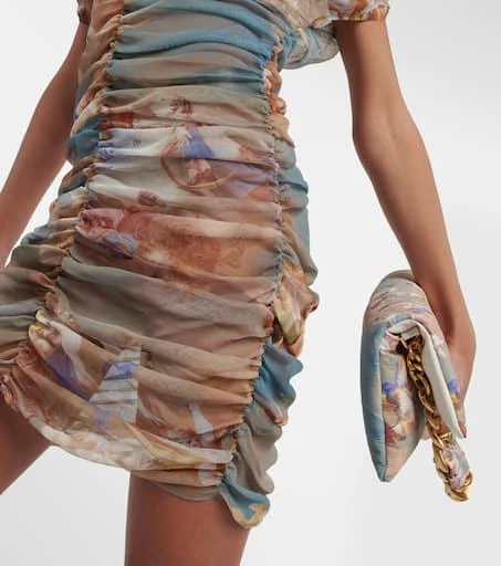 Balmain Printed tulle minidress 5