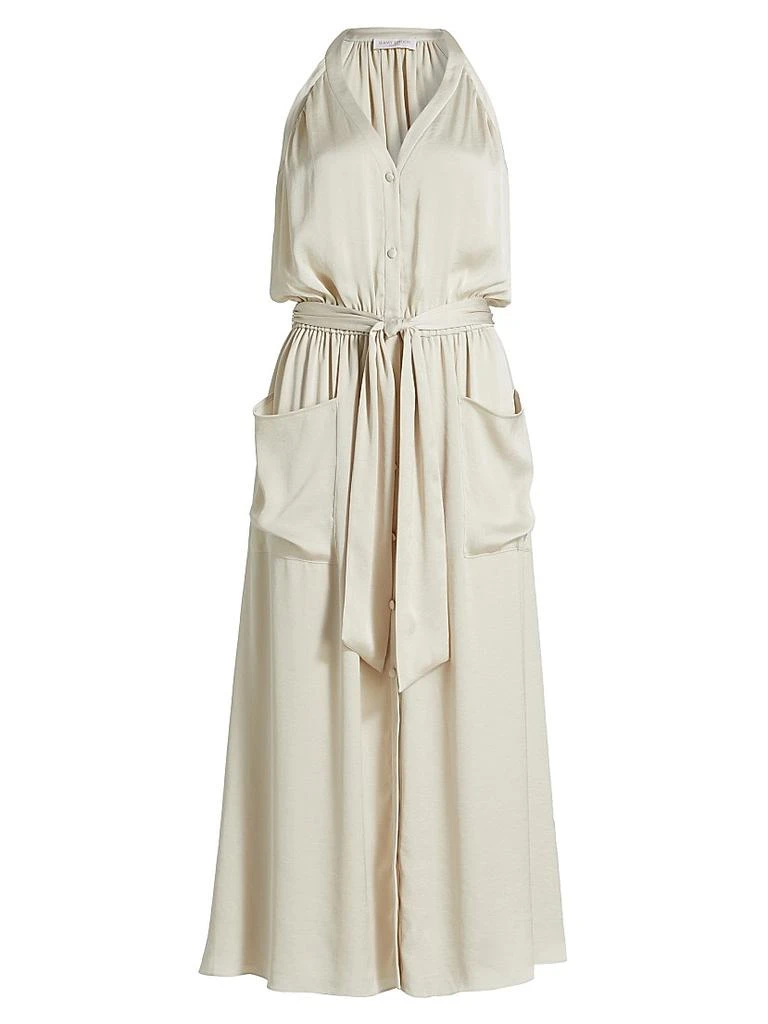 Ramy Brook Women's Amelia Halter Satin Dress - Sandstone - Size XXL