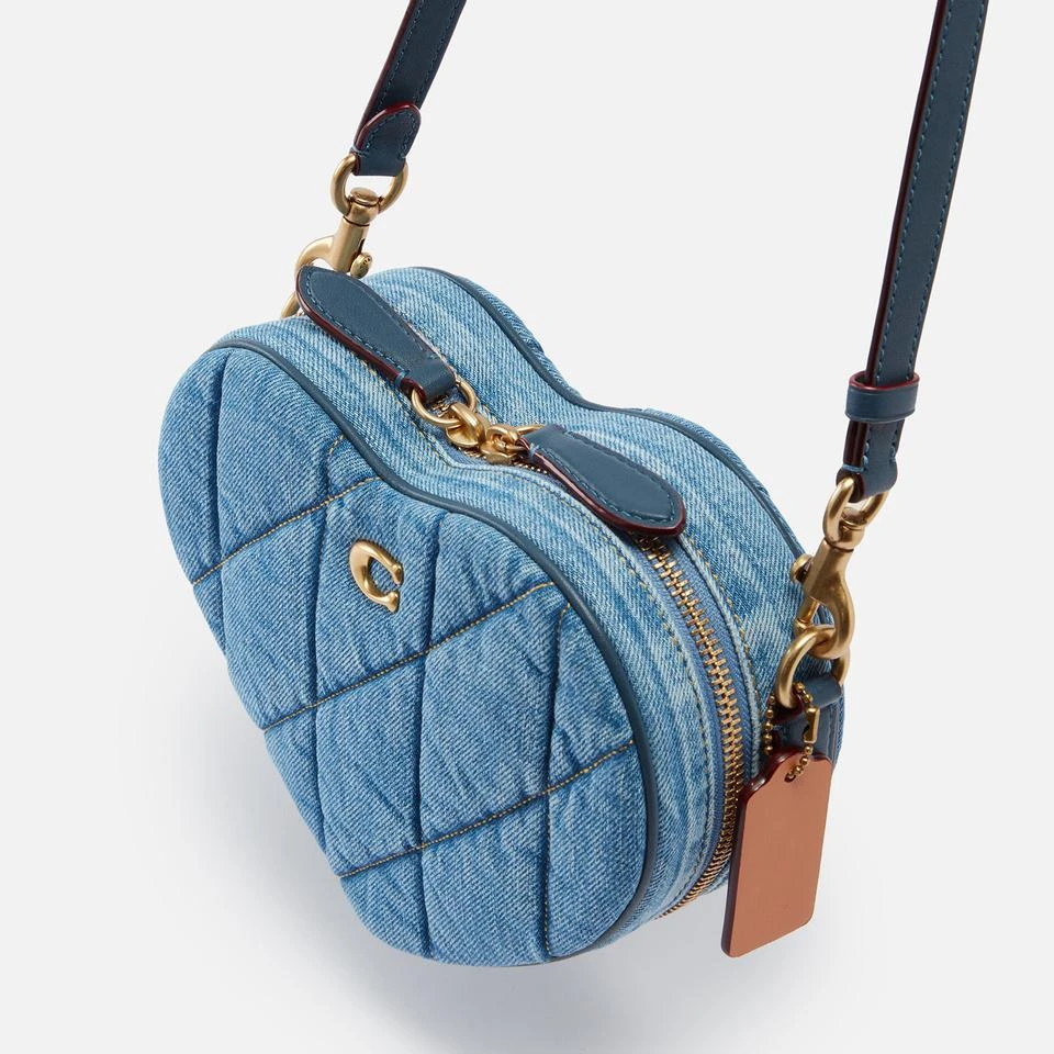 Coach Coach Quilted Heart Denim Crossbody Bag 5