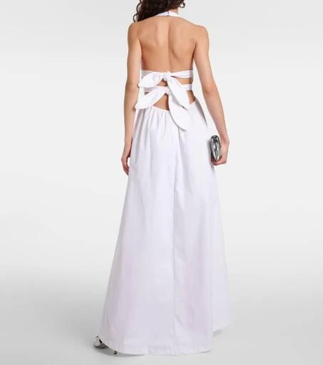 Adriana Degreas Halterneck cotton-blend maxi dress 3