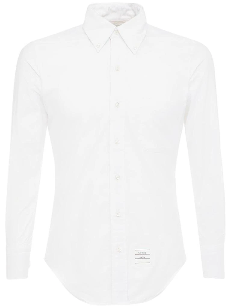 THOM BROWNE Grosgrain Cotton Oxford Shirt 1