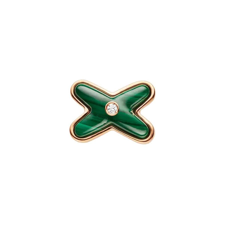 Chaumet Jeux de Liens 18k Rose Gold Malachite Earring