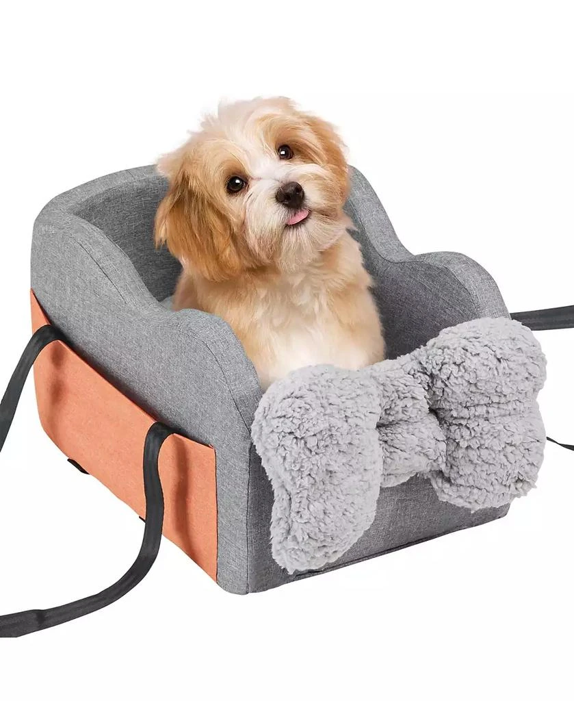 AOSTIRMOTOR Travel Companion Dog Car Seat - Secure Center Console Booster for Small Breeds 5