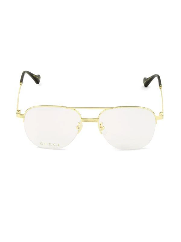 Gucci 54MM Round Optical Glasses 1