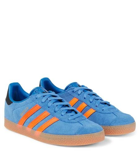 adidas Kids' Gazelle Low Top Sneaker in Blue/Orange/Black at Nordstrom, Size 3 M