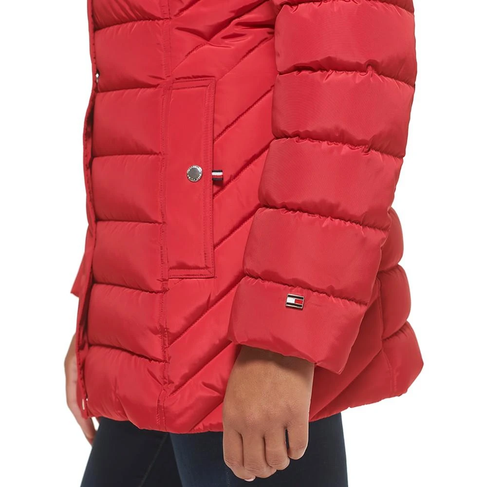 Tommy Hilfiger Women's Faux-Fur-Trim Hooded Puffer Coat, Created for Macy's 5