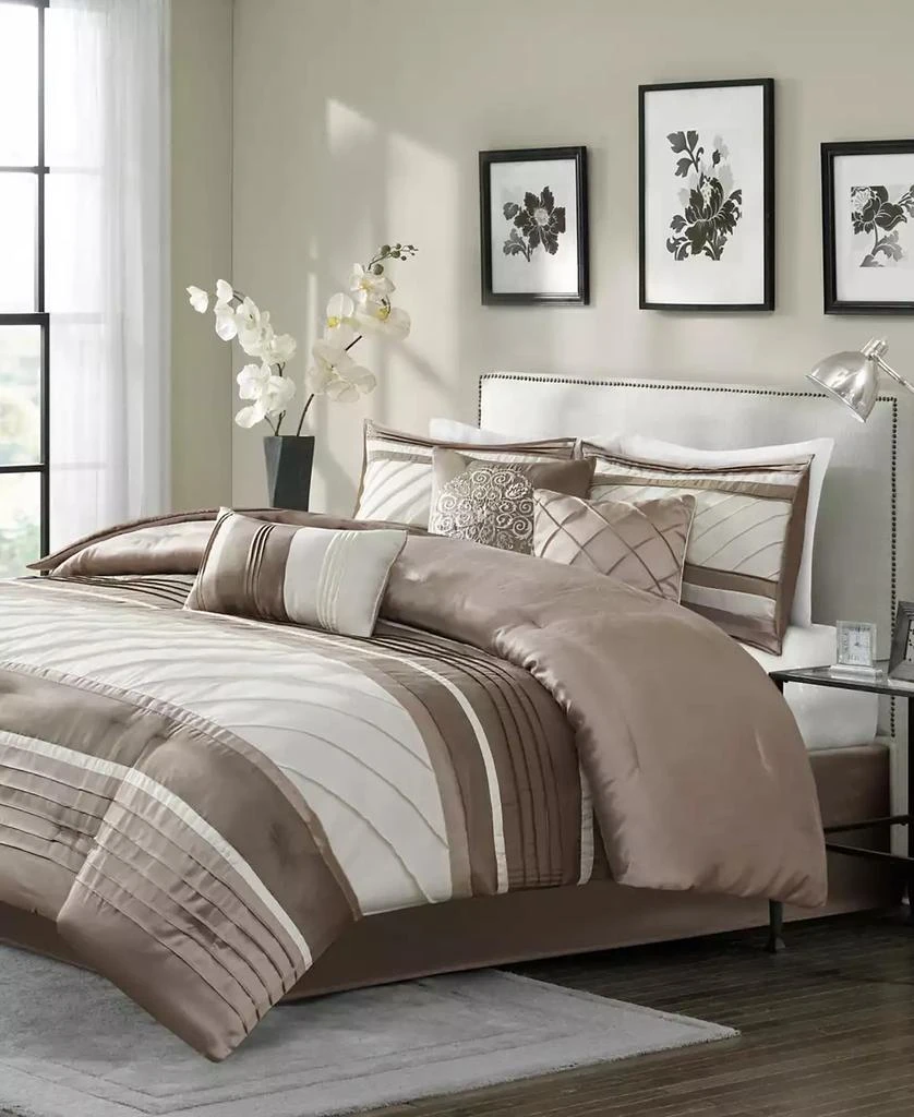 Madison Park Blaire Faux-Silk 7-Pc. Comforter Set 7
