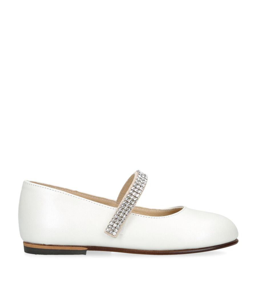 Babywalker Crystal-Strap Ballet Flats