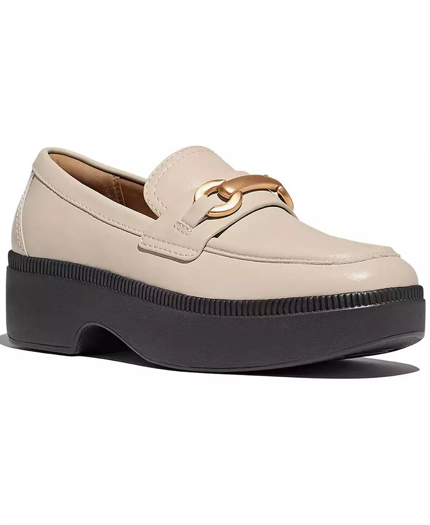 FitFlop Women's F-Luma Chunky Snaffle Leather Demi-Wedge Loafers 1
