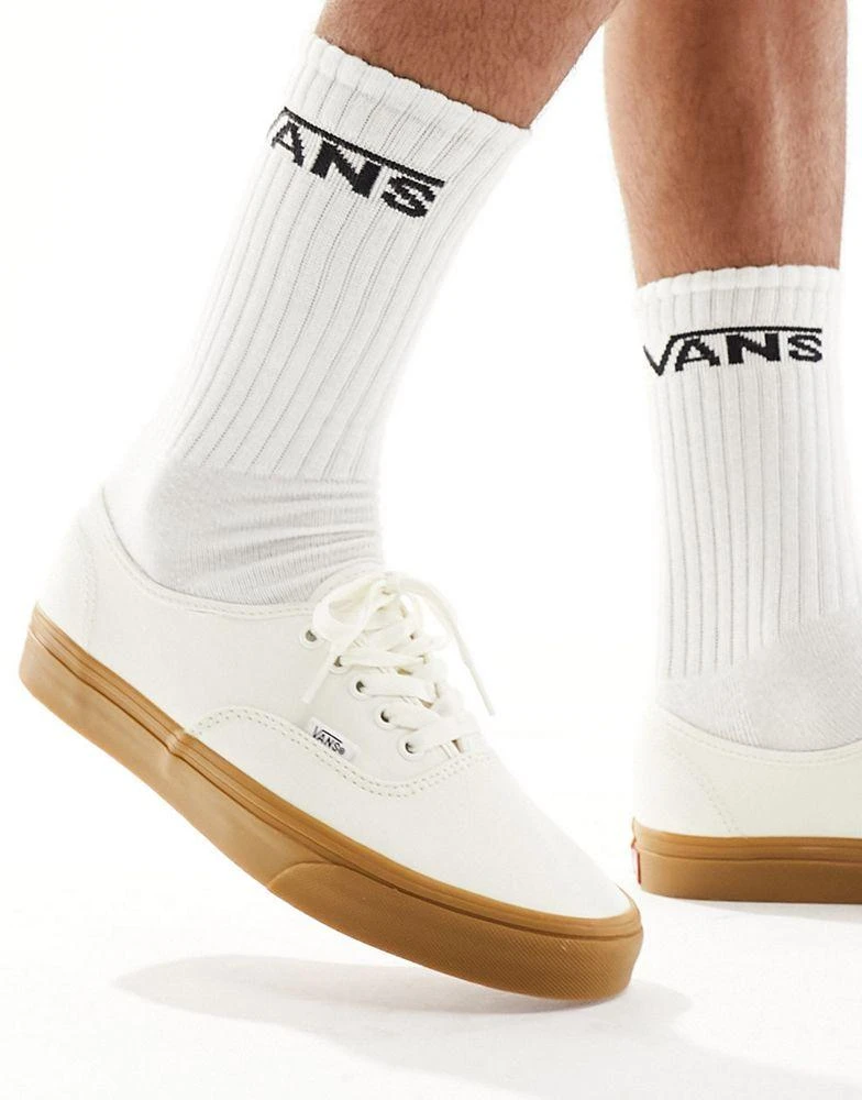 Vans Vans Authentic gum sole trainers in off white 4