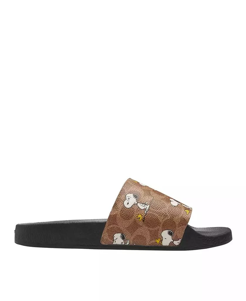 Coach X Peanuts Men's Signature Canvas Snoopy Print Pool Slide 5
