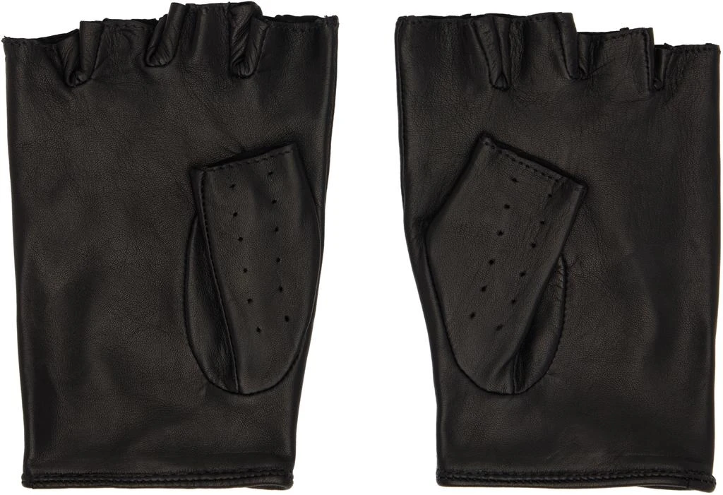 Ernest W. Baker Black Open Finger Driving Gloves 2