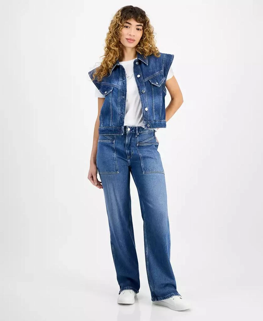 Hugo Boss Women's Extended-Shoulder Denim Vest 2