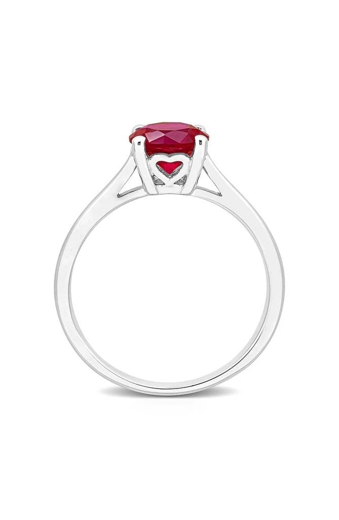 DELMAR Created Ruby Solitaire Ring 2