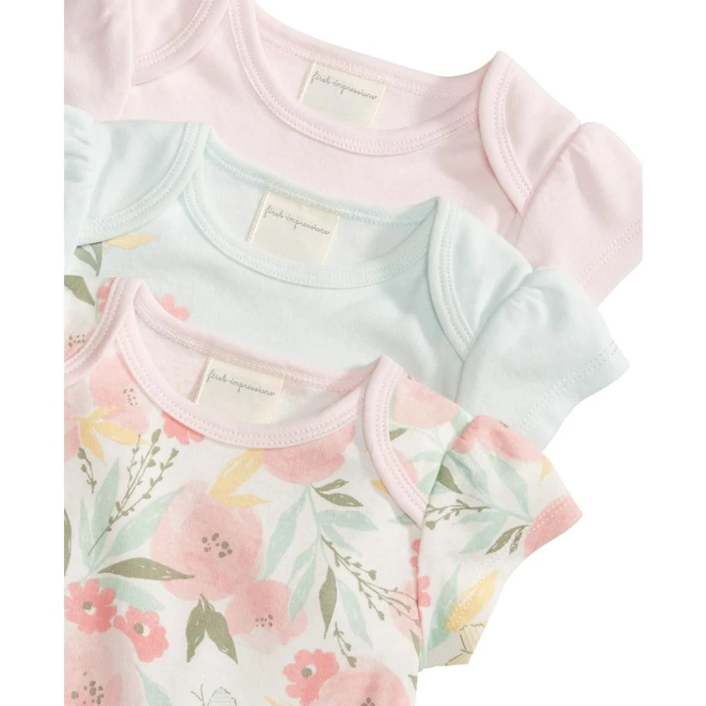 First Impressions Baby Girls Bodysuits, Pack of 3, Created for Macy's 3