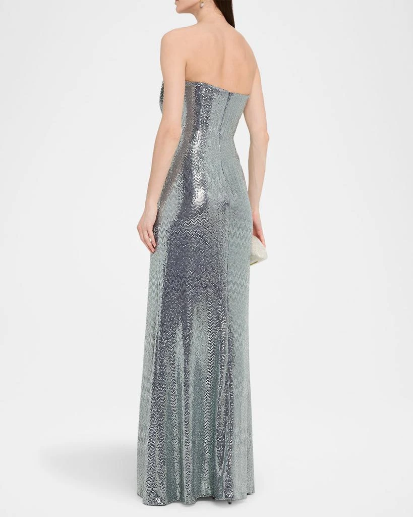 HALSTON Juliette Strapless Disco Jersey Gown 3