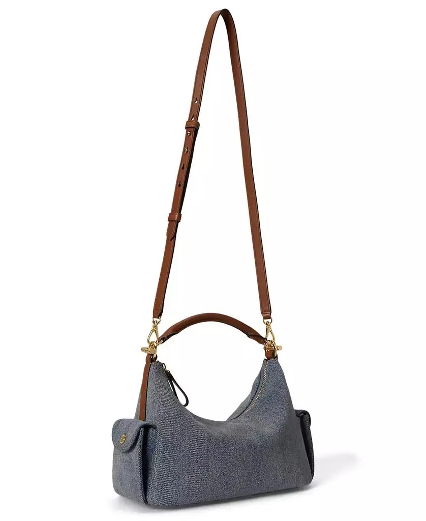 Ralph Lauren Blaike Small Washed Denim Slim Shoulder Bag 5