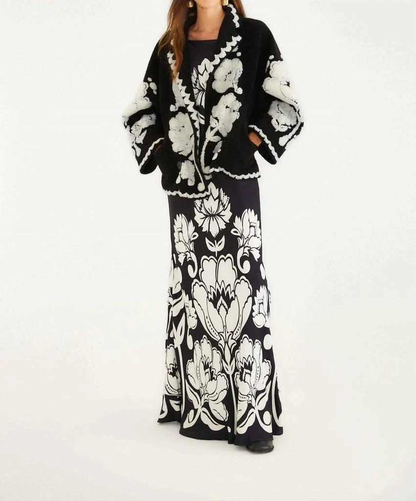 Farm Rio Farm Rio - Floral Arabesque Fleece Coat