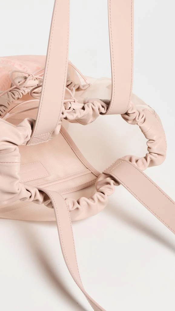 Simone Rocha Sheer Stuffed Carnation Drawstring Pocket Tote Bag 5