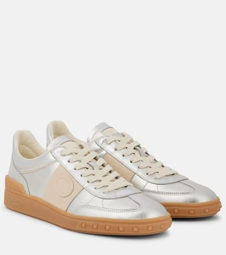 Valentino Upvillage VLogo metallic leather sneakers 1