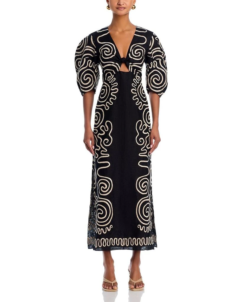Cala de la Cruz Gaia Linen Cutout Dress 7