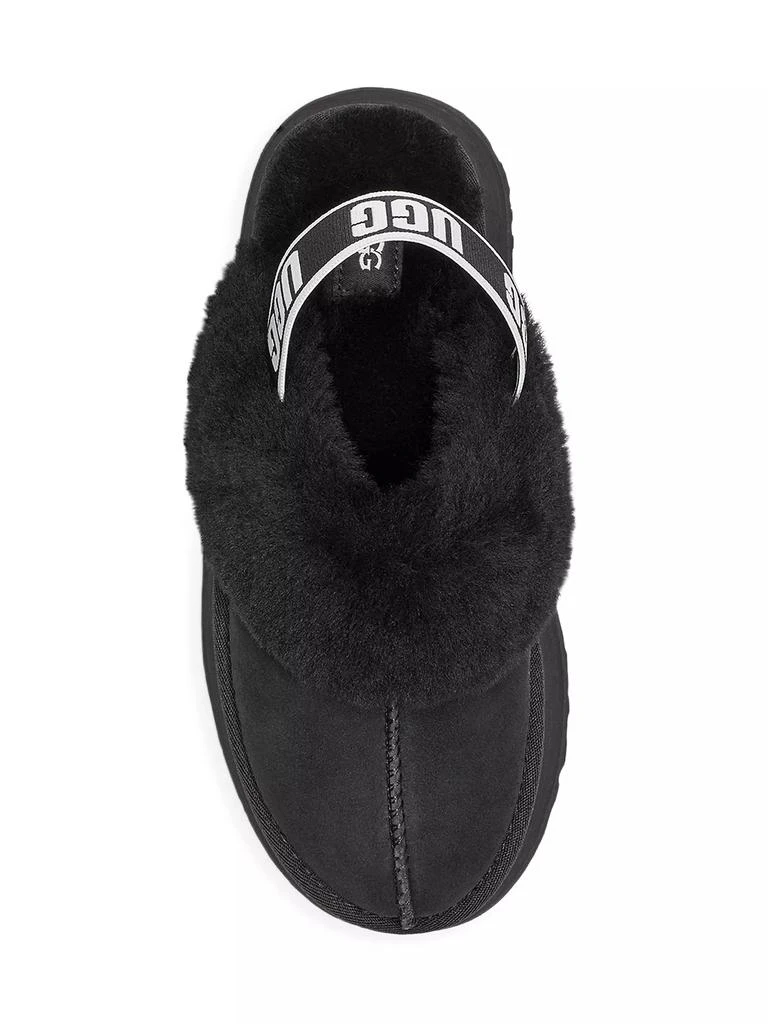 UGG Funkette Suede Sheepskin-Trim Slingback Mules 5
