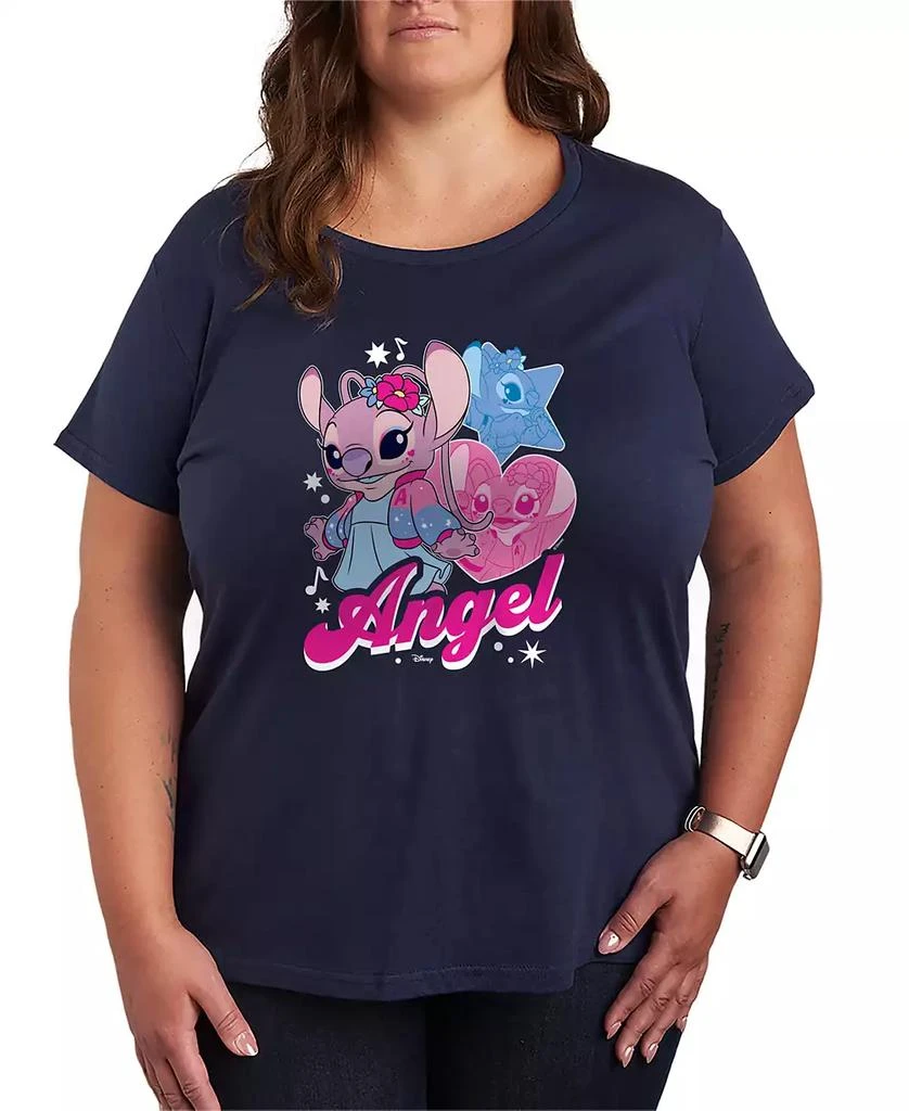 Hybrid Apparel Plus Size Lilo Stitch Angel Popstar Short-Sleeve Graphic T-Shirt