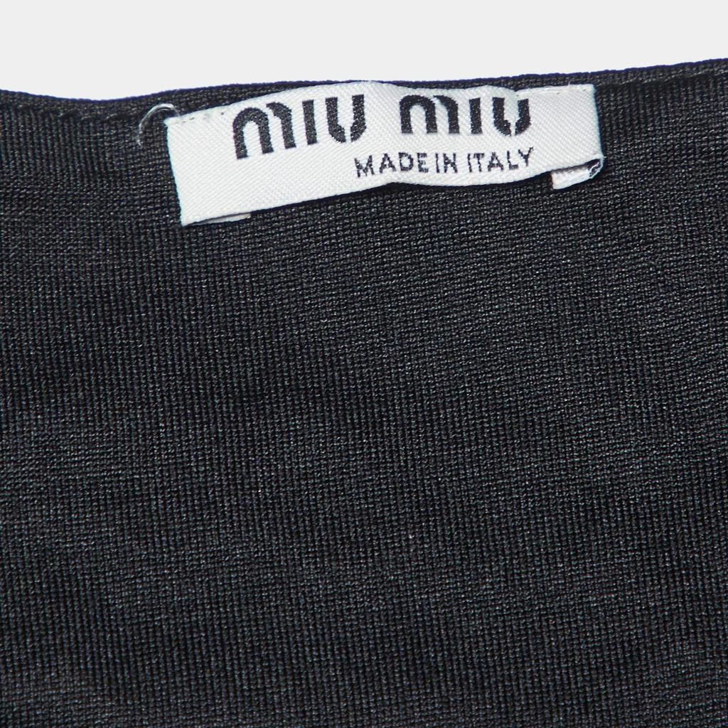 Miu Miu Miu Miu Black Silk Pleated Top S 4
