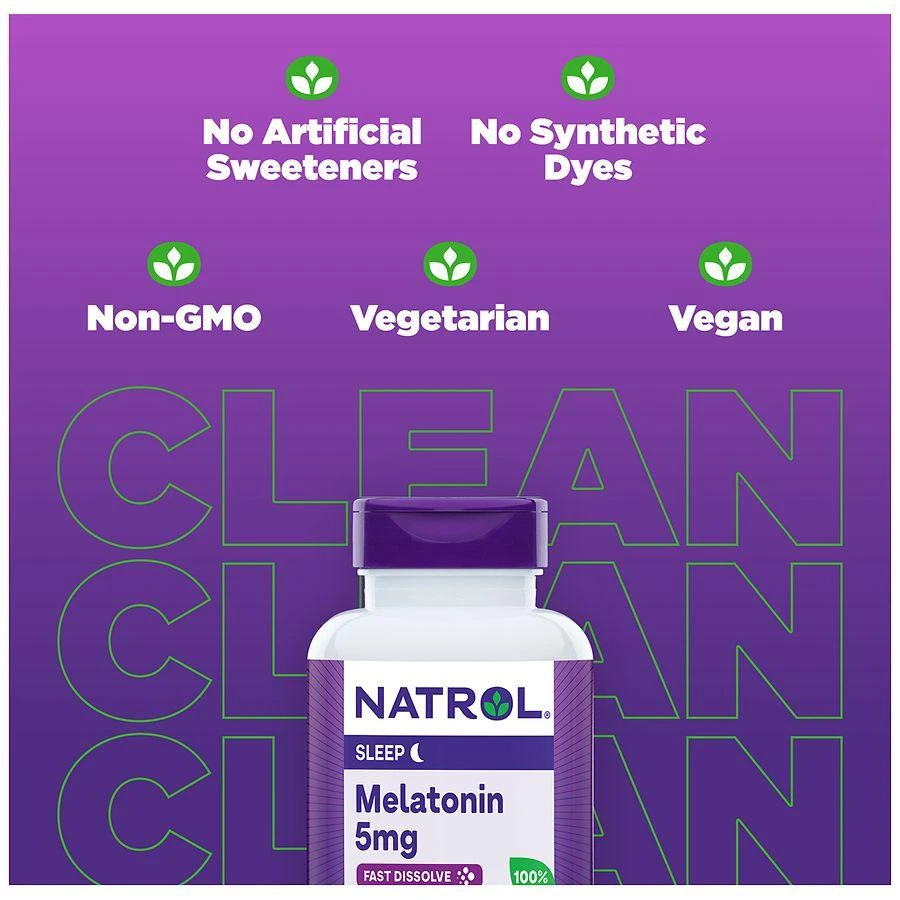 Natrol Melatonin 5mg Fast Dissolve Extra Strength Tablets Strawberry 5