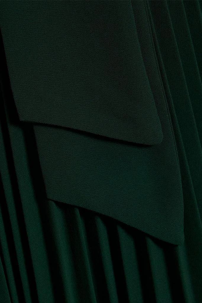 MIKAEL AGHAL Pussy-bow pleated  crepe midi dress 4