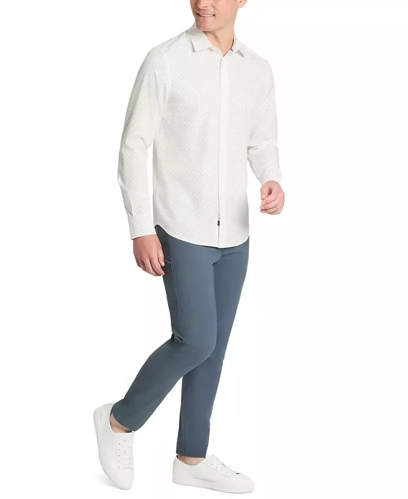 Kenneth Cole Men's Slim-Fit Performance Stretch Printed Button-Down Shirt 4