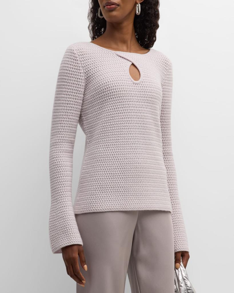 TSE Cashmere Recycled Cashmere Cutout Knit Sweater